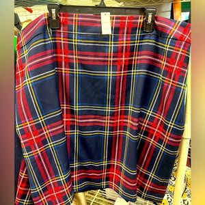 Talbots Tartan Plaid A-Line Skirt Size 22w